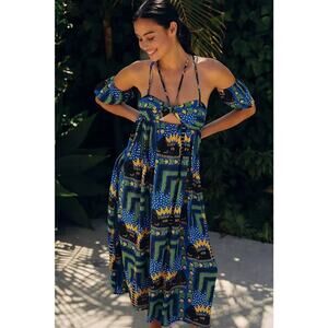 NWT Anthropologie Joao Incerti Midi Dress XS | Vacation, Resort, Summer